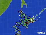 2023年02月23日の北海道地方のアメダス(日照時間)