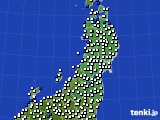 東北地方のアメダス実況(風向・風速)(2023年02月23日)