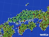 2023年02月25日の中国地方のアメダス(日照時間)