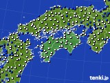 2023年02月25日の四国地方のアメダス(風向・風速)
