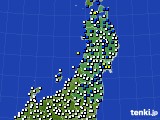 2023年02月27日の東北地方のアメダス(風向・風速)