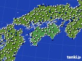 2023年02月28日の四国地方のアメダス(風向・風速)