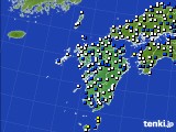 2023年03月02日の九州地方のアメダス(風向・風速)