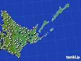 道東のアメダス実況(風向・風速)(2023年03月02日)