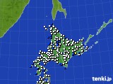 2023年03月03日の北海道地方のアメダス(風向・風速)