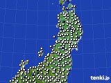 2023年03月06日の東北地方のアメダス(風向・風速)