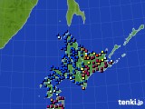 北海道地方のアメダス実況(日照時間)(2023年03月08日)