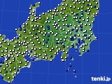 関東・甲信地方のアメダス実況(風向・風速)(2023年03月09日)