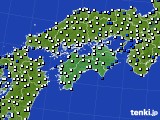 四国地方のアメダス実況(風向・風速)(2023年03月09日)