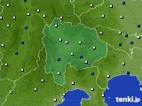 山梨県のアメダス実況(風向・風速)(2023年03月09日)