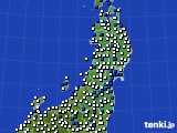 東北地方のアメダス実況(風向・風速)(2023年03月10日)