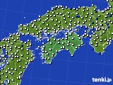 四国地方のアメダス実況(風向・風速)(2023年03月10日)