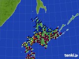 北海道地方のアメダス実況(日照時間)(2023年03月11日)