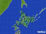 北海道地方のアメダス実況(気温)(2023年03月12日)