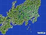 関東・甲信地方のアメダス実況(風向・風速)(2023年03月12日)