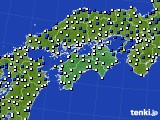 四国地方のアメダス実況(風向・風速)(2023年03月12日)