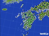 2023年03月12日の九州地方のアメダス(風向・風速)