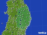 岩手県のアメダス実況(風向・風速)(2023年03月12日)