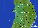 秋田県のアメダス実況(降水量)(2023年03月13日)