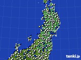 東北地方のアメダス実況(風向・風速)(2023年03月13日)