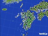 2023年03月13日の九州地方のアメダス(風向・風速)