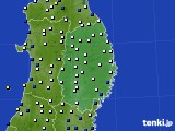 岩手県のアメダス実況(風向・風速)(2023年03月13日)