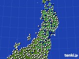 2023年03月17日の東北地方のアメダス(風向・風速)