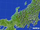 北陸地方のアメダス実況(降水量)(2023年03月18日)