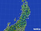東北地方のアメダス実況(気温)(2023年03月18日)