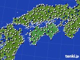 四国地方のアメダス実況(風向・風速)(2023年03月18日)