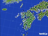 2023年03月18日の九州地方のアメダス(風向・風速)