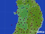 秋田県のアメダス実況(日照時間)(2023年03月20日)