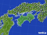 四国地方のアメダス実況(降水量)(2023年03月23日)