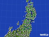 2023年03月23日の東北地方のアメダス(風向・風速)