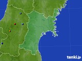 宮城県のアメダス実況(積雪深)(2023年03月25日)