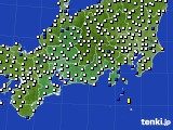 東海地方のアメダス実況(風向・風速)(2023年03月25日)