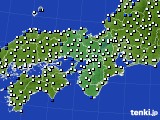 2023年03月25日の近畿地方のアメダス(風向・風速)