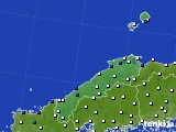 2023年03月25日の島根県のアメダス(風向・風速)