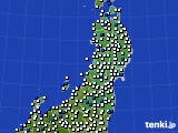 2023年03月28日の東北地方のアメダス(風向・風速)
