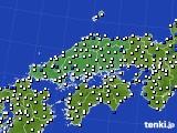 2023年03月29日の中国地方のアメダス(風向・風速)