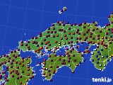 中国地方のアメダス実況(日照時間)(2023年04月02日)