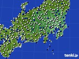 関東・甲信地方のアメダス実況(風向・風速)(2023年04月02日)