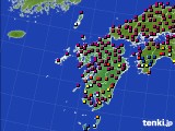 2023年04月03日の九州地方のアメダス(日照時間)