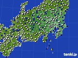 関東・甲信地方のアメダス実況(風向・風速)(2023年04月03日)