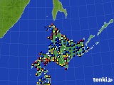 北海道地方のアメダス実況(日照時間)(2023年04月05日)