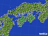 四国地方のアメダス実況(風向・風速)(2023年04月05日)