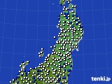 東北地方のアメダス実況(風向・風速)(2023年04月06日)
