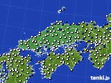 中国地方のアメダス実況(風向・風速)(2023年04月06日)