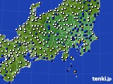 関東・甲信地方のアメダス実況(風向・風速)(2023年04月07日)