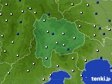 2023年04月07日の山梨県のアメダス(風向・風速)